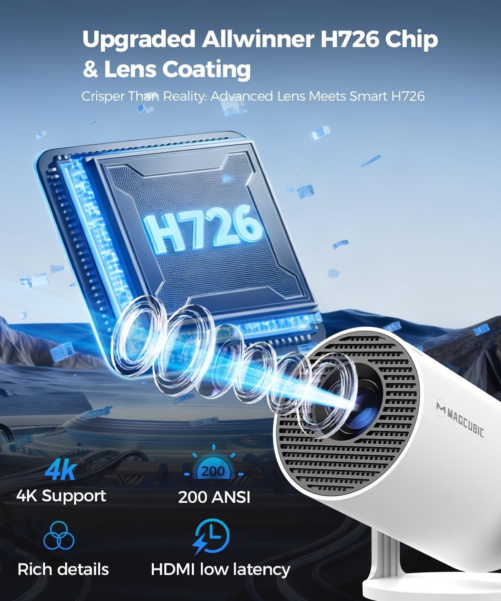 Mini Proyector HY300PRO Android 14 - WiFi y Bluetooth