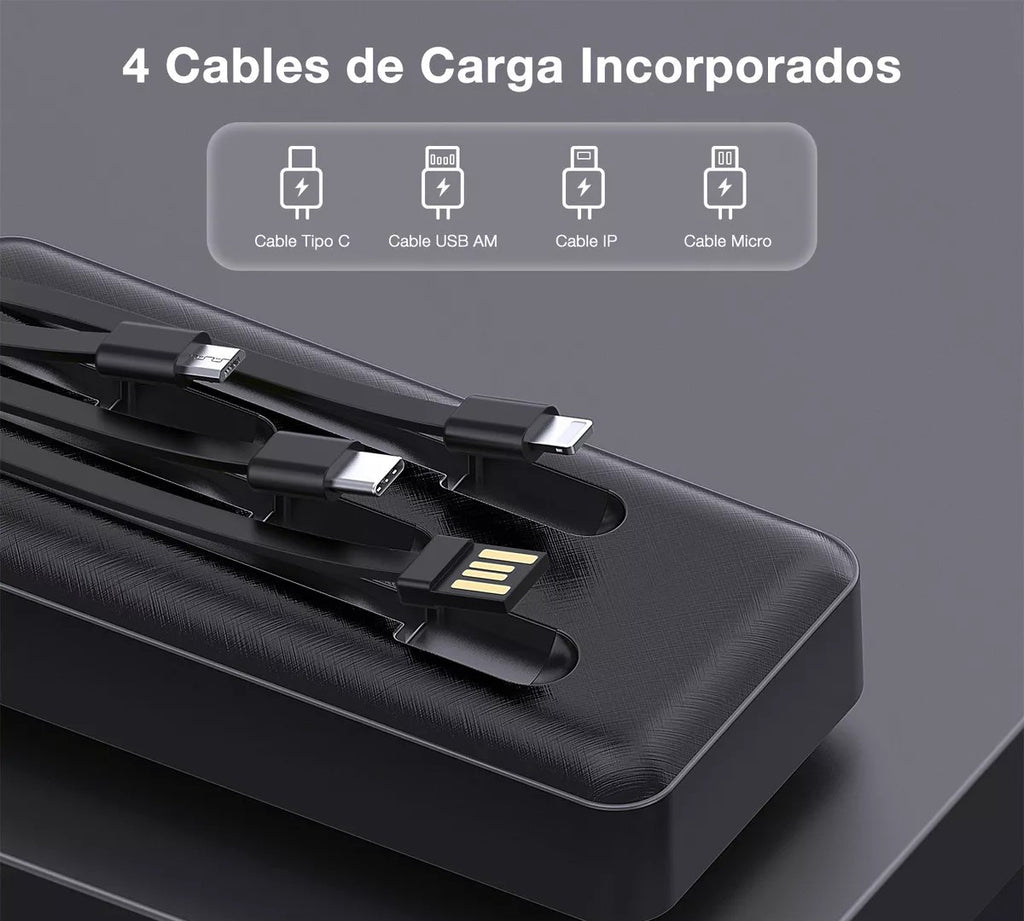 PowerBank Portátil 1HORA 20000mAh - Carga Rápida