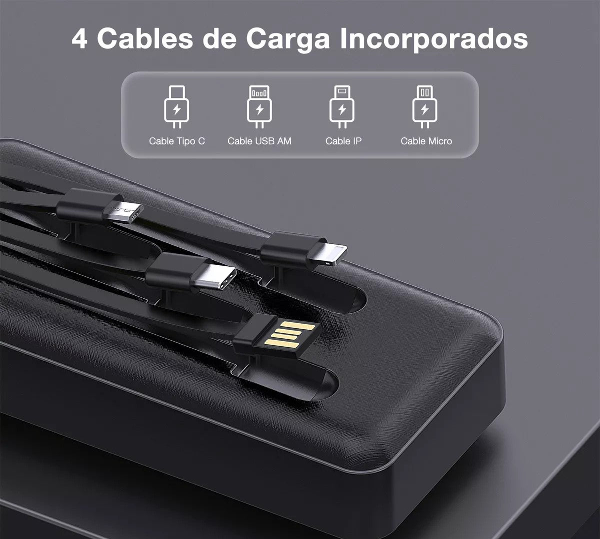 PowerBank Portátil 1HORA 20000mAh - Carga Rápida