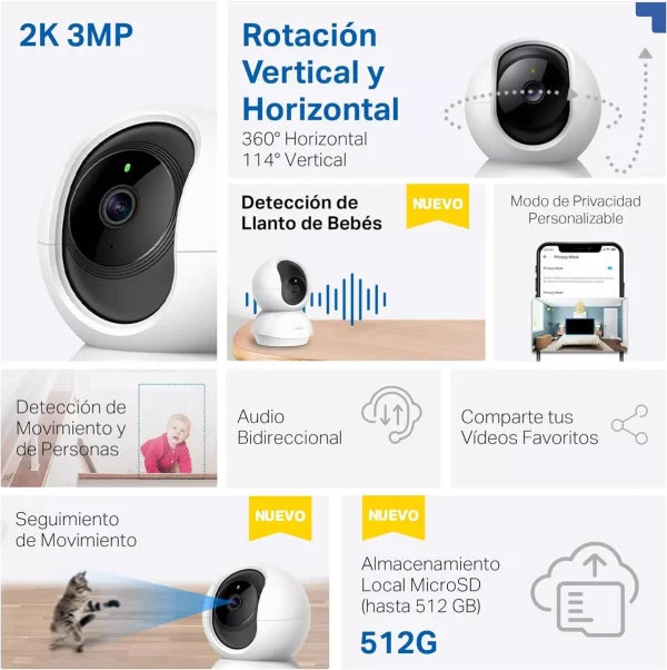 Cámara de Seguridad TP-Link Tapo C210 2K