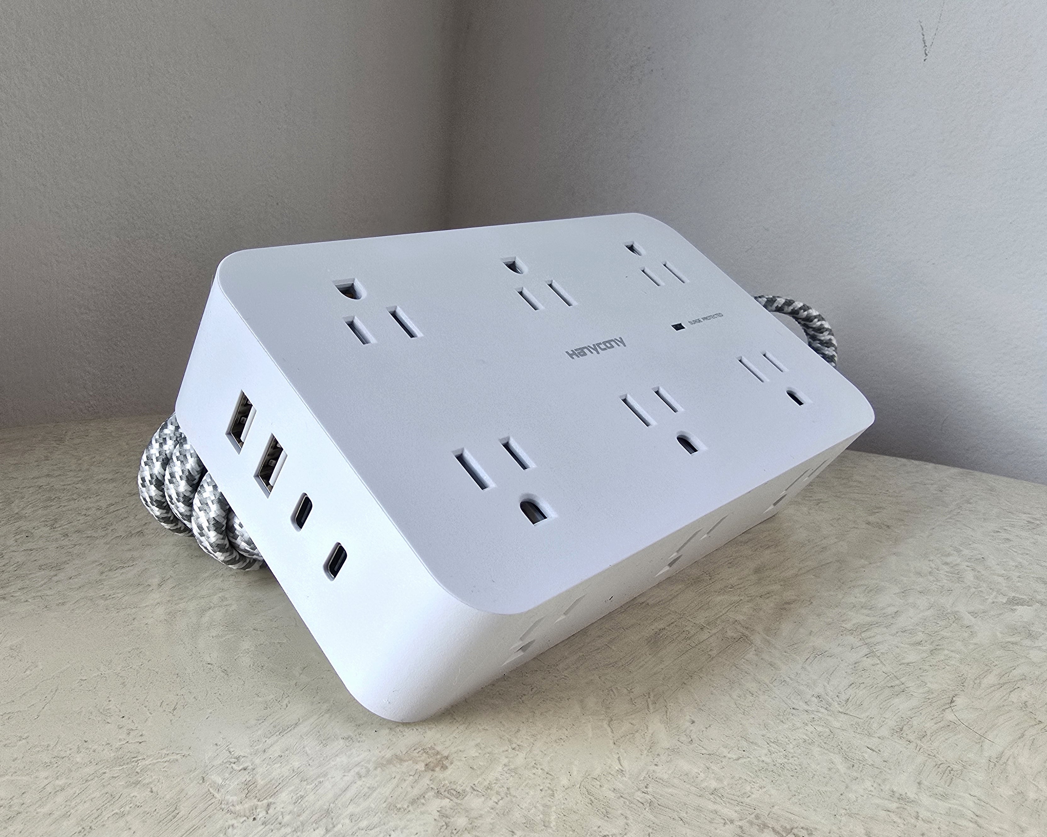 Multi toma corriente 8 puertos + 2 USB + 2 TIPO C