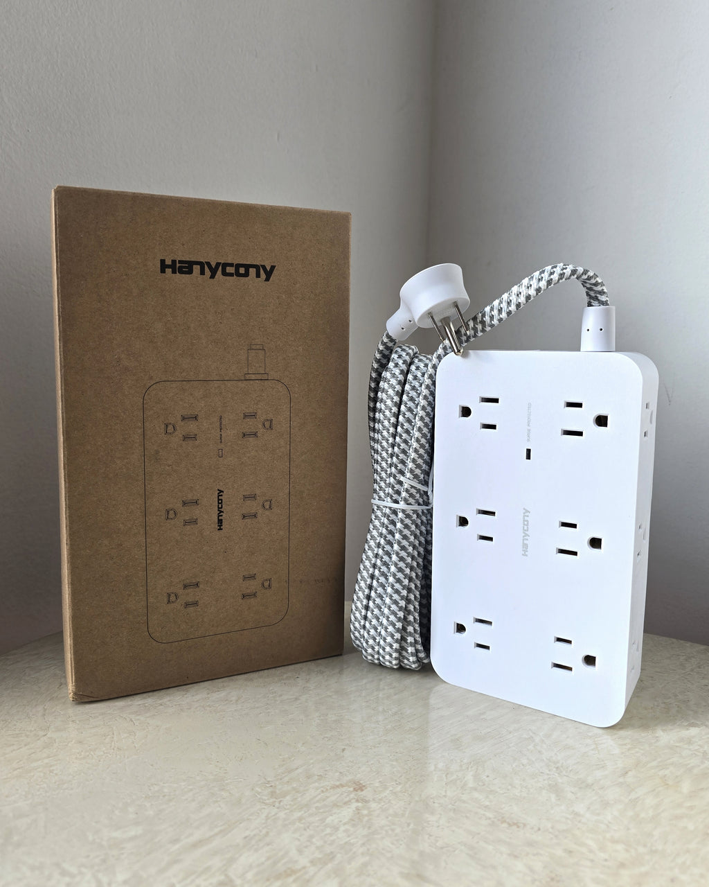 Multi toma corriente 8 puertos + 2 USB + 2 TIPO C